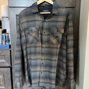 Roark Men's Nordsman Light Long Sleeve Flannel // Large // Dark Navy